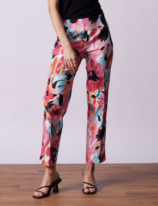 Pantalon Print MULTI/ROSA