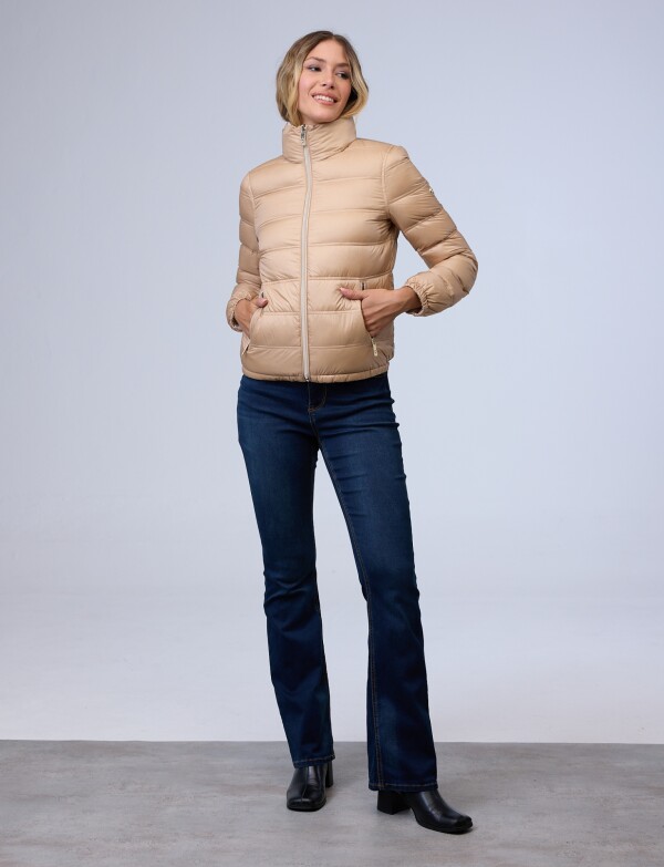 Campera Plumas Reversible BEIGE
