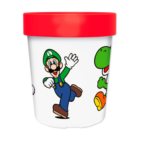 Vaso Plástico Mario Bros para Microondas 260 ml U