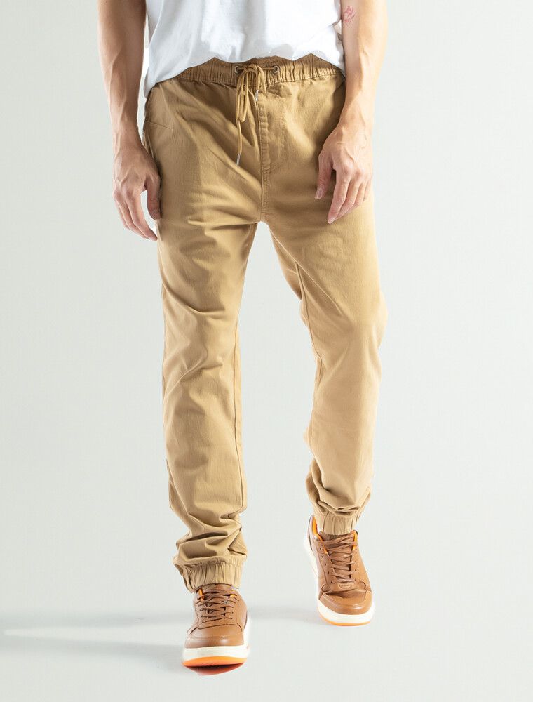 Pantalón Jogger con Puño Kaki