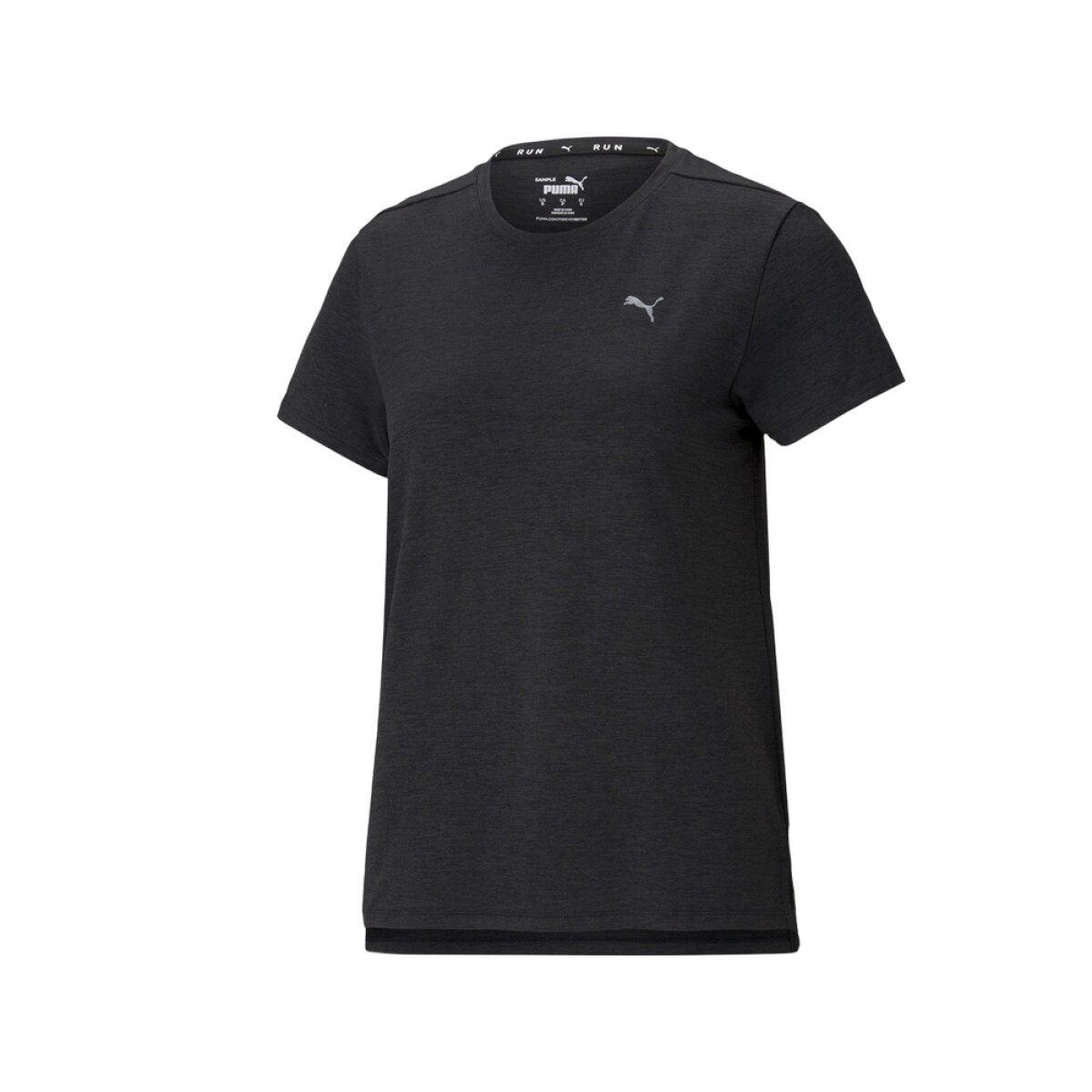 REMERA PUMA RUN FAVORITE HEATHER - Black 