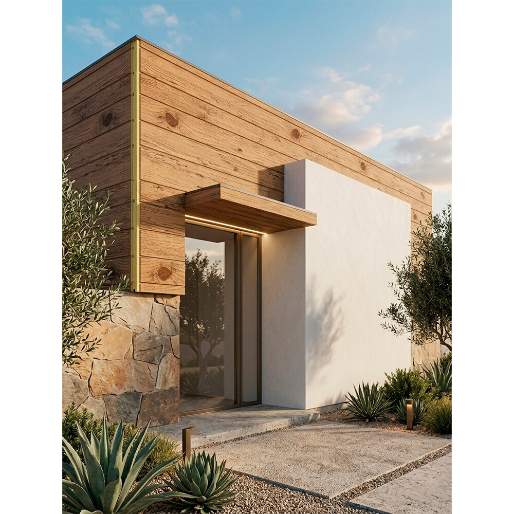 REVESTIMIENTO METAL SIDING MODELO PINO DE MADERA DE UN SOLO SURCO Revestimiento Metal Siding Modelo Pino De Madera De Un Solo Surco