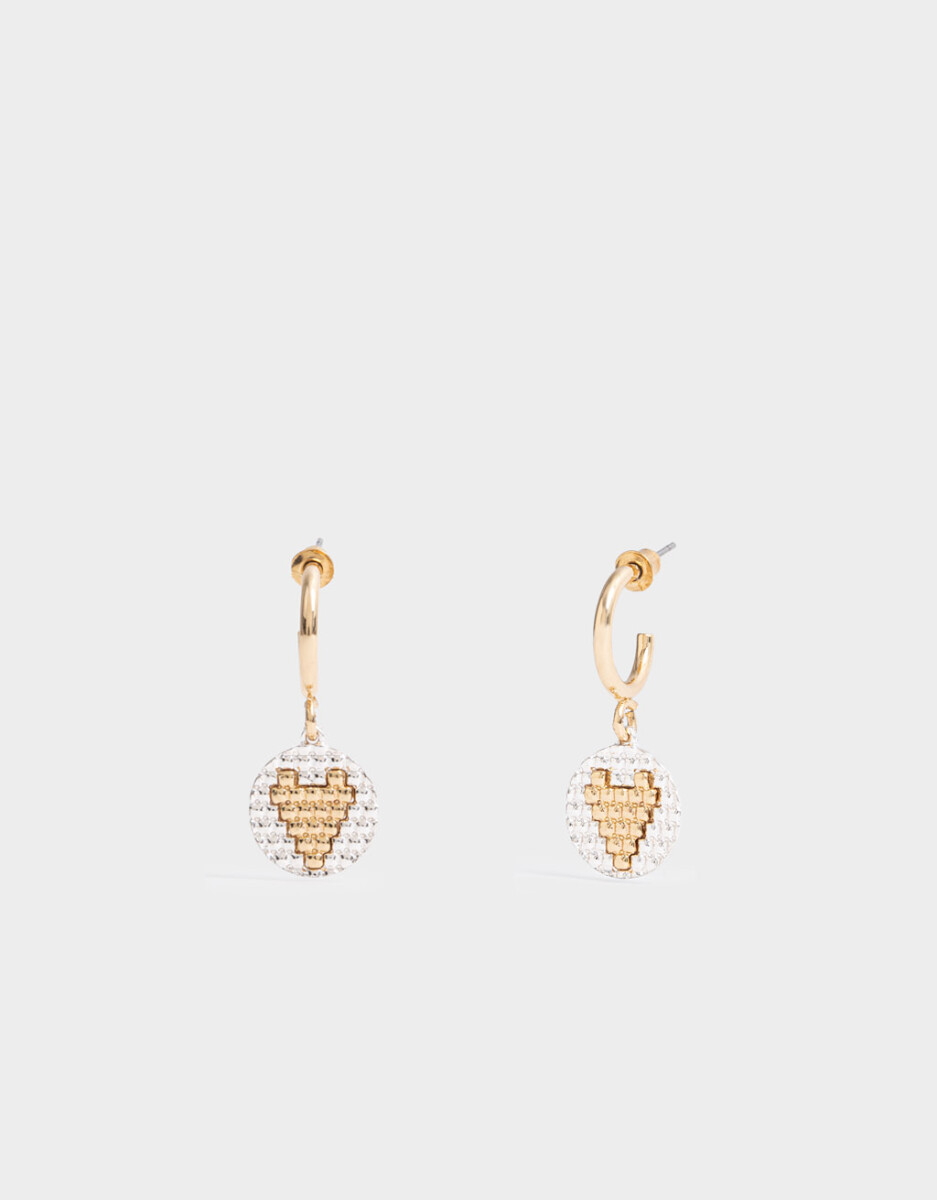 Aros Argollas Con Corazón 