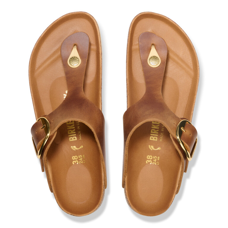 PRE VENTA - Sandalia Gizeh Big Buckle LEOI - Estrecho Cognac