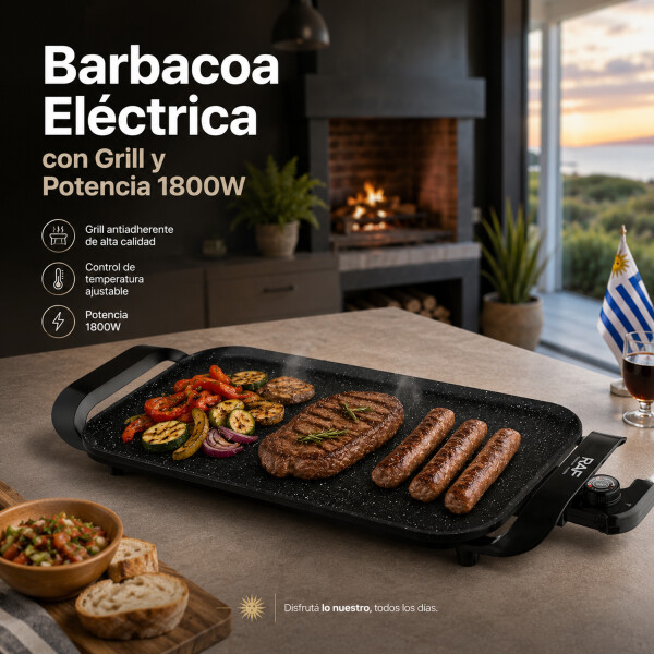 Plancha Barbacoa Eléctrica Akane 1800w A.82612 BARBACOA ELECTRICA AKANE A.82612