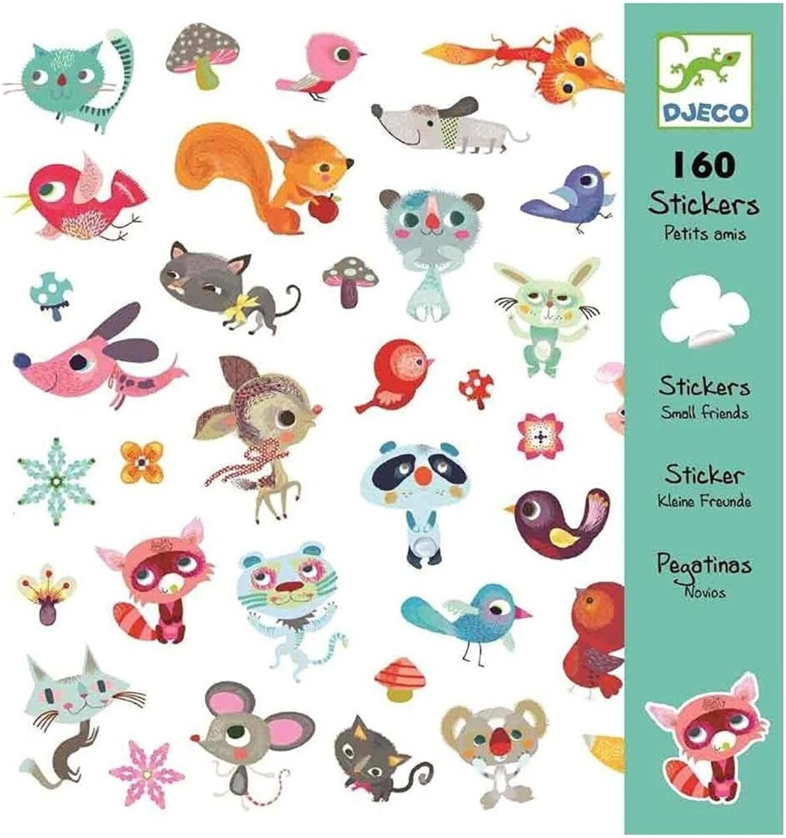 Set de 160 stickers - Pequeños amigos 