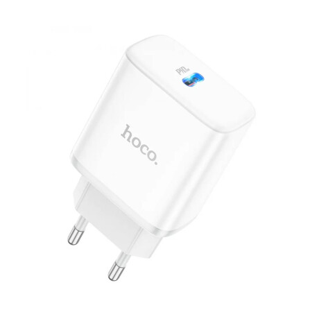 CARGADOR DE PARED HOCO C104A USB-C 3.0 20W White