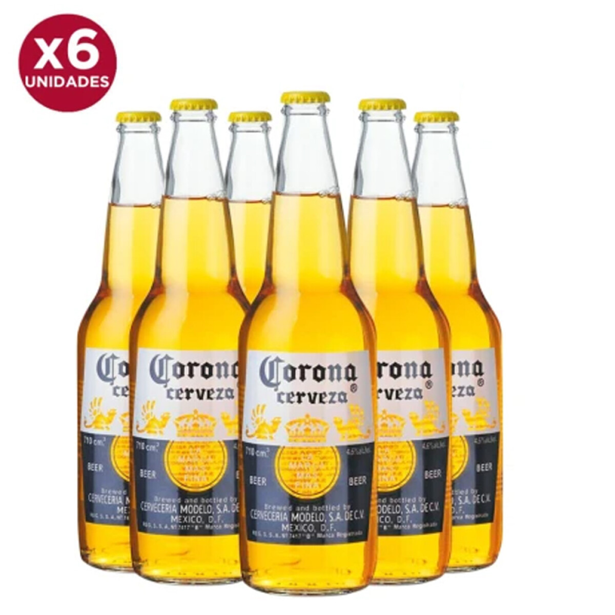 Cerveza Mexicana Corona 6 unidades - 710 ml 