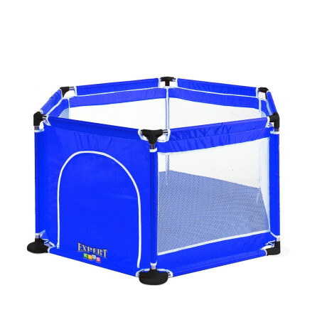 Corral Plegable C/ Puerta Corralito Pelotero Bebé Azul Estándar