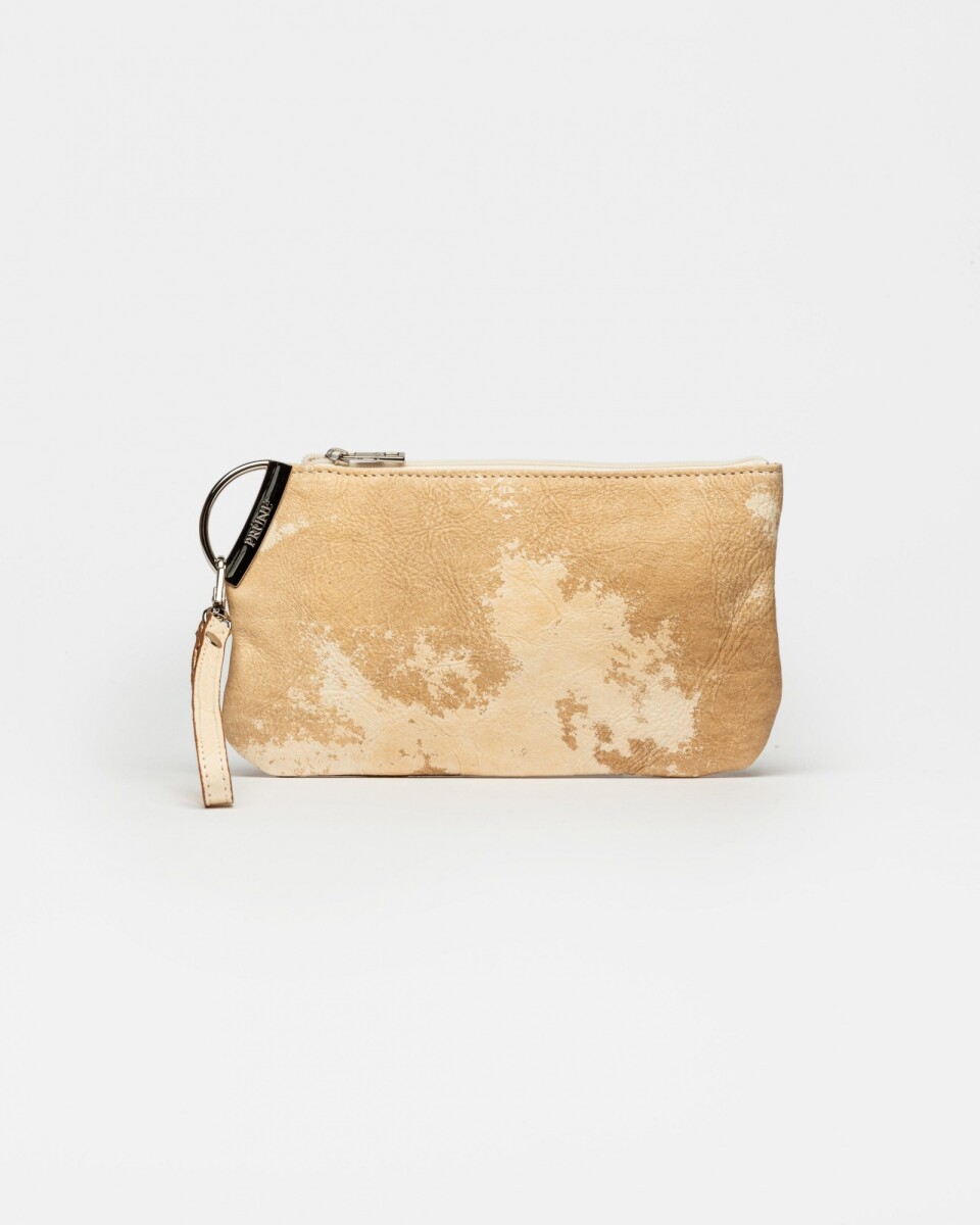 Porta cosmeticos Katy en cuero natural vegetal - Natural 