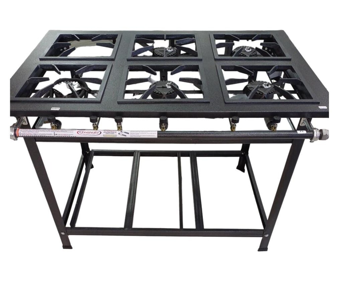 Anafe 6 Hornallas a Gas 30x30 QS Alta Presion Perpetua PF70 