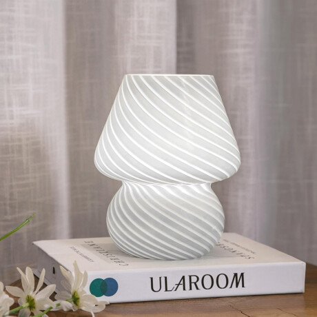 Lámpara luz veladora con rayas diagonales Blanco