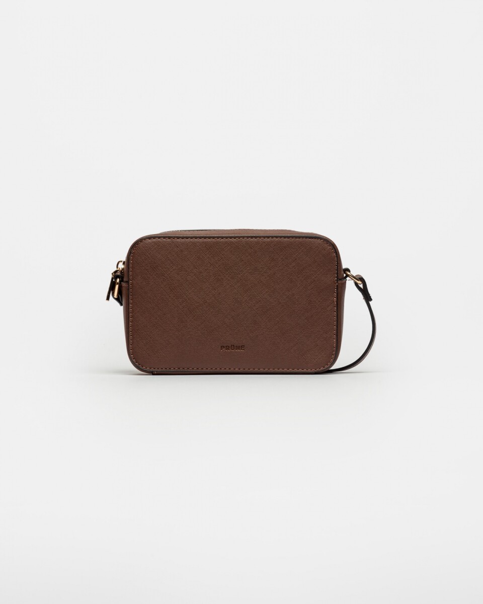 Mini Bag Lane En Efecto Cuero Zaffiano - Marron 