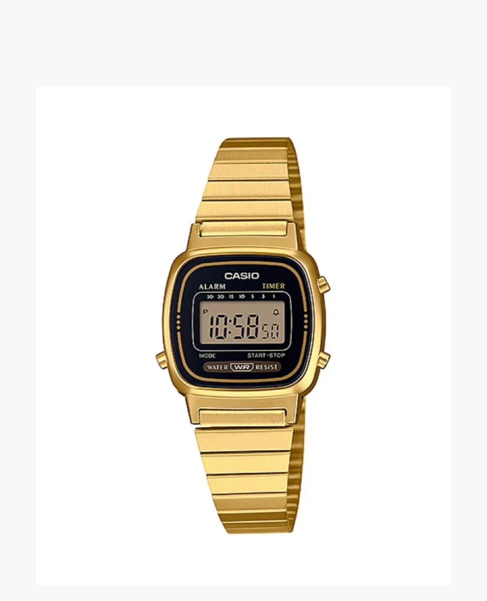Reloj Casio retro/digital enchapado 
