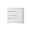 CÓMODA ZAPATERA - 4 CAJONES 1 PUERTA BLANCO