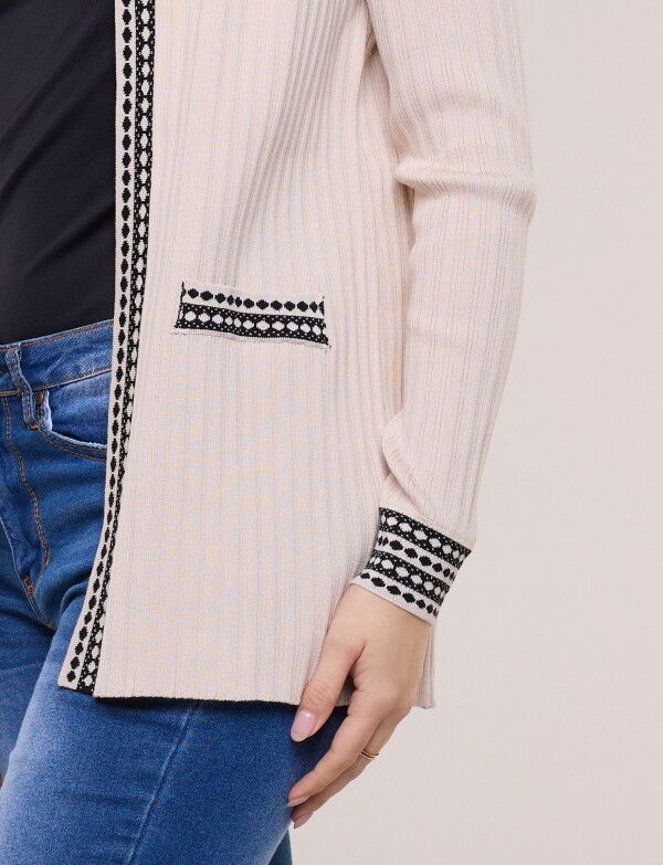 Cardigan Guardas En Jacquard BEIGE