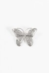 Broche prendedor mariposa plateado