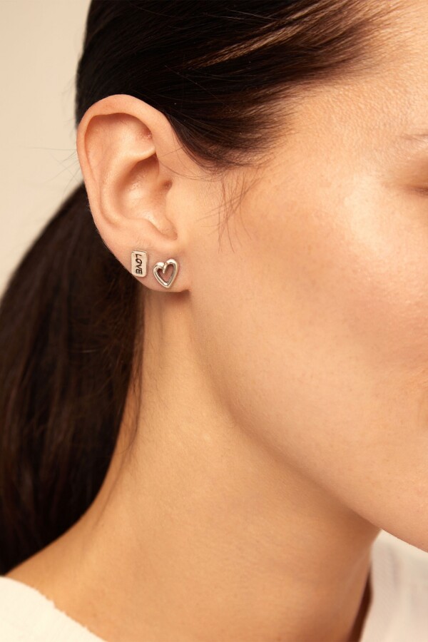 H´ART 2 STUD PLATA / BLANCO