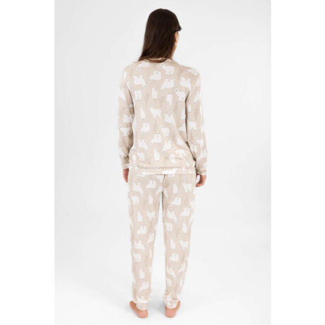 Pijama llama pattern Beige