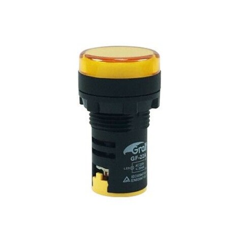 LUZ PILOTO LED AMARILLO 22MM 220V AC - GRALF LUZ PILOTO LED AMARILLO 22MM 220V AC - GRALF