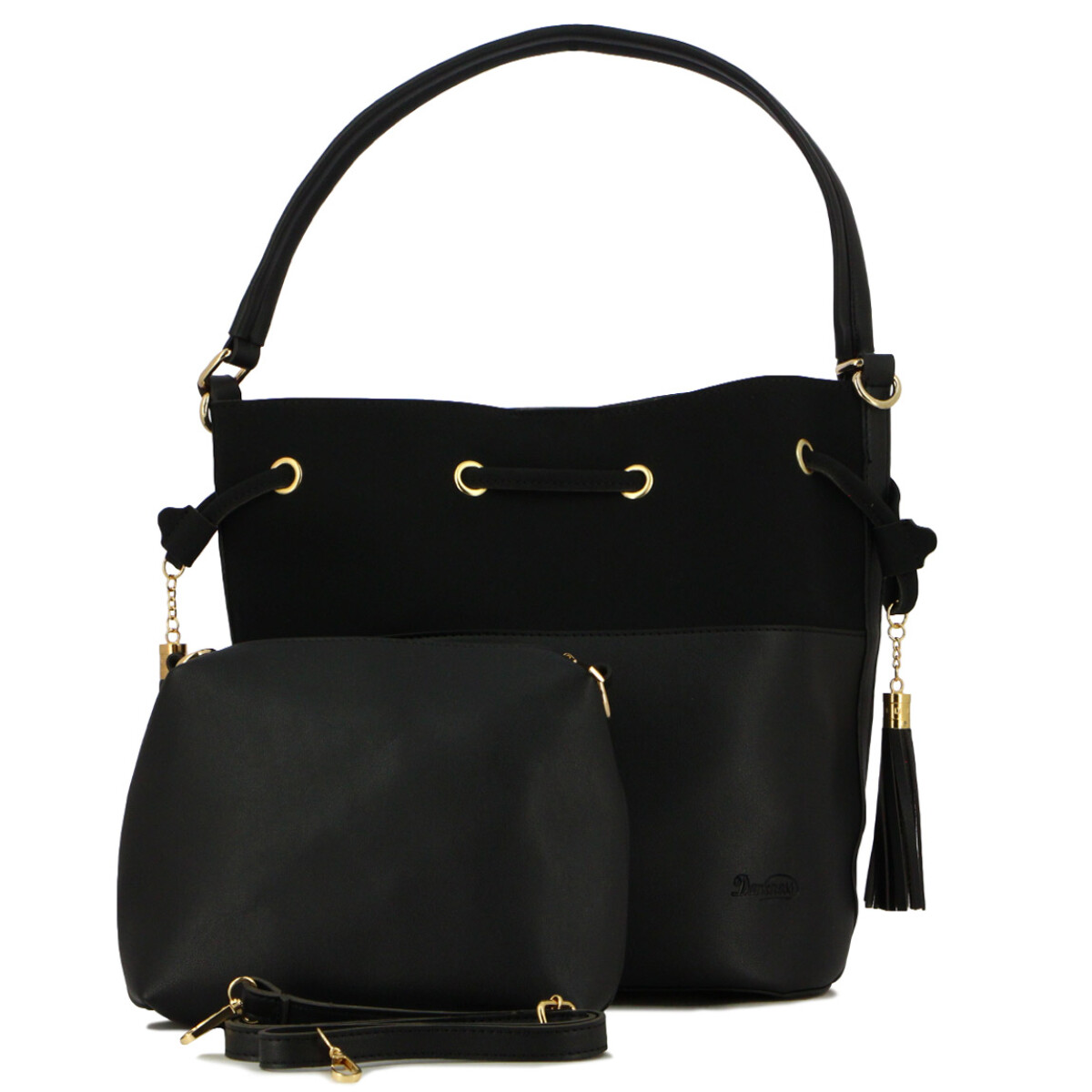 Cartera Mujer Darkness Soleil Con Neceser - Negro 