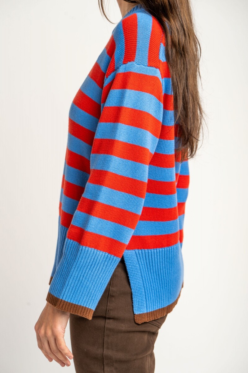 Sweater Rayado Rojo