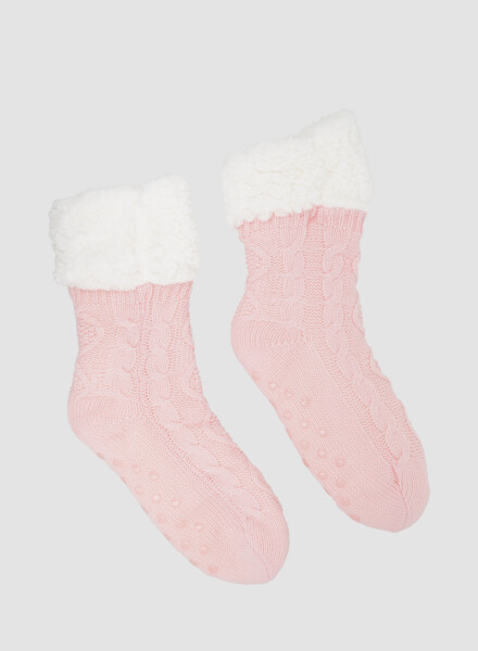 Medias damas chenille ochos Rosado