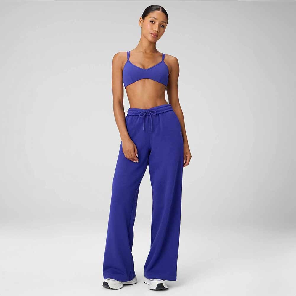 Pantalón Wide Leg Cozy Fleece Sweatpant Mujer Nightfall