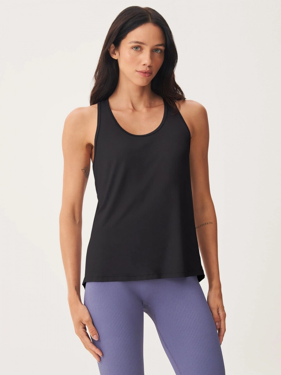 MUSCULOSA DEPORTIVA CON PROTECCIÓN UV - NEGRO 