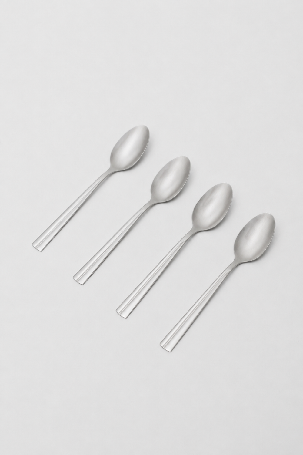 Cuchara Asher Para Café Set 4 Un. Plateado Brillante Color Unico