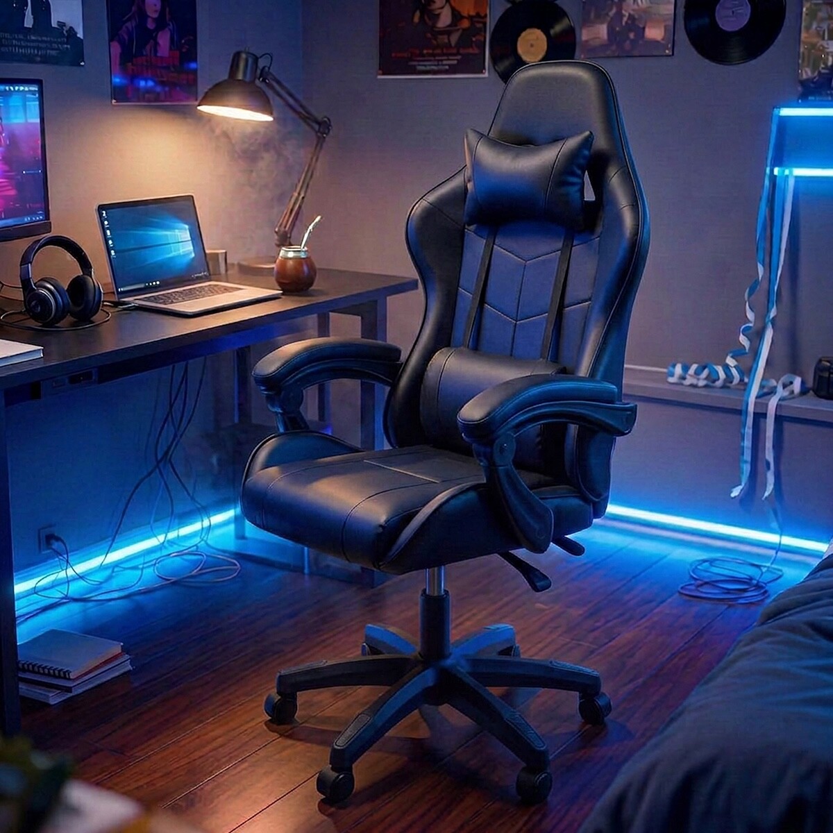Silla Gamer Ergonomica Escritorio Reclinable Soporta 200kg Imback Negro 