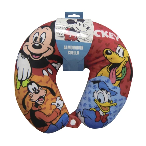 Almohadón Infantil de Viaje Cervical Mickey 28 x 28 cm U
