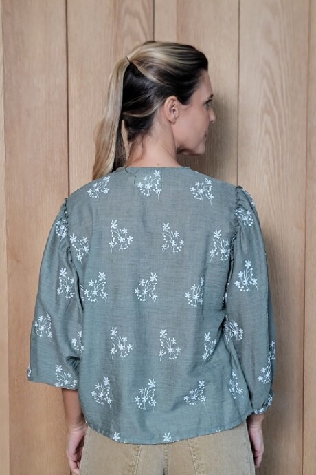 Camisa Melón Broderie Safari