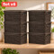 Set x6 Caja simil ratán 7,5 lts CHOCOLATE