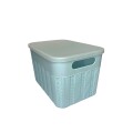 CAJA CESTO CANASTO SIMIL RATTAN 12LTS 31X22,5X19,5CM MULTICOLOR