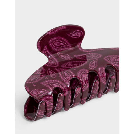 Broche Con Textura Rojo Medio