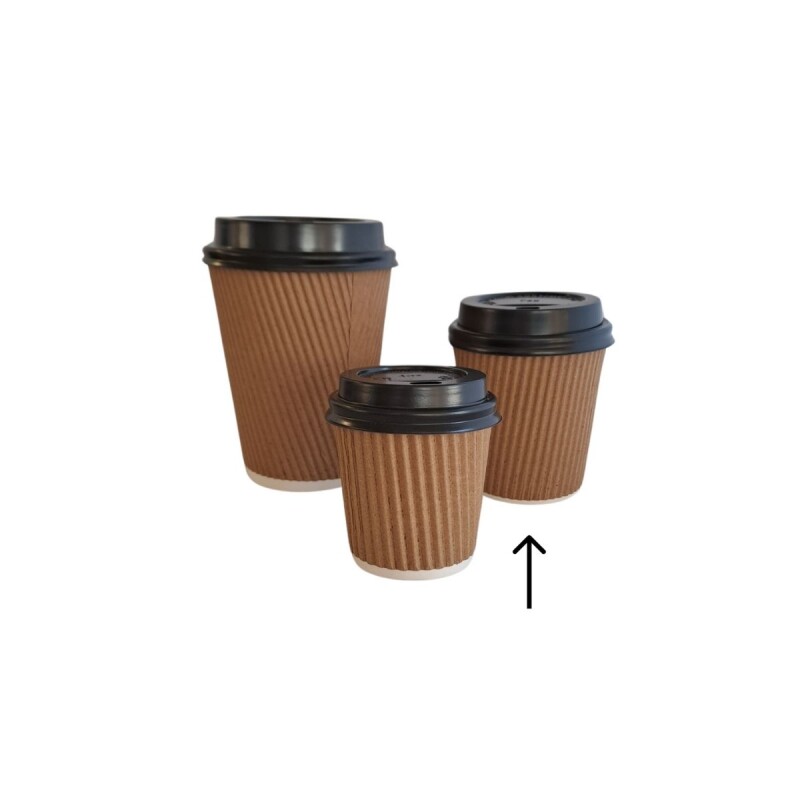 VASOS DE PAPEL ONDULADO KRAFT - 7oz - 1000 UDS (VAS4004) Vasos De Papel Ondulado Kraft - 7oz - 1000 Uds (vas4004)