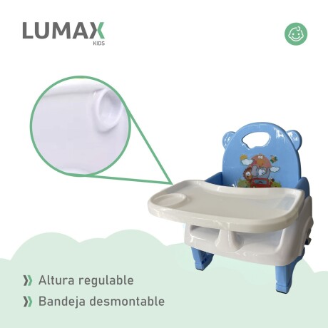 Silla de comer plegable portátil para bebés Celeste