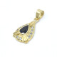 Colgante en oro 18k amarillo con zafiro y brillantes Colgante en oro 18k amarillo con zafiro y brillantes