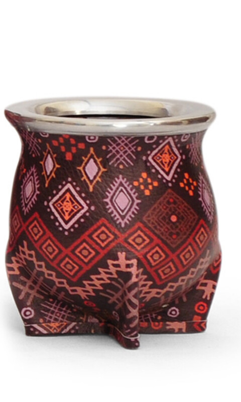 MATE DE CERÁMICA MEDIANO ALFA ETNICO CHOCOLATE