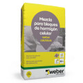 MORTERO PARA BLOQUE DE HORMIGÓN CELULAR WEBER CELUBLOK UY HCCA x 25 KG Mortero Para Bloque De Hormigón Celular Weber Celublok Uy Hcca X 25 Kg