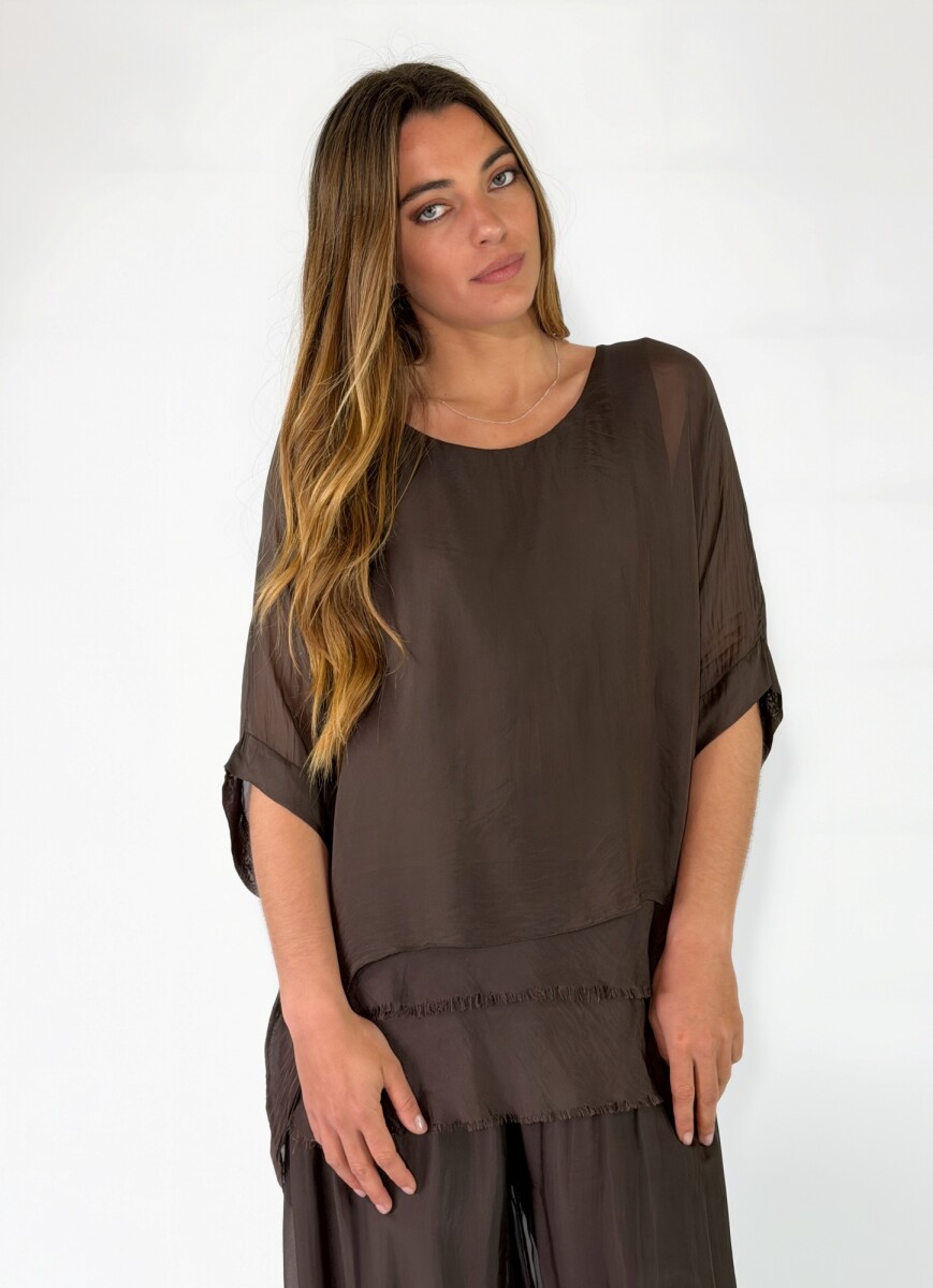 BLUSA ANDROS - CHOCOLATE 
