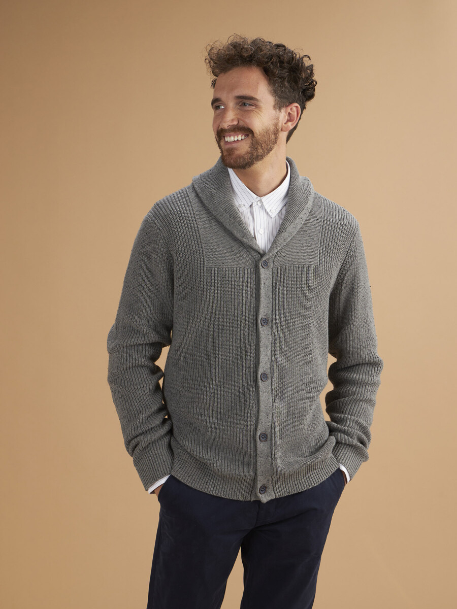 SWEATER ORION - GRIS CLARO BOUTONE 