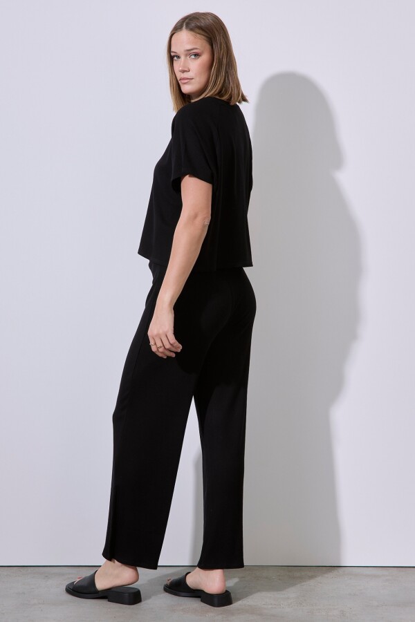 Pantalon Rib NEGRO