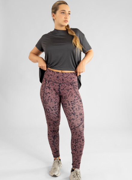 Calzas fitness mujer Just For You Marron