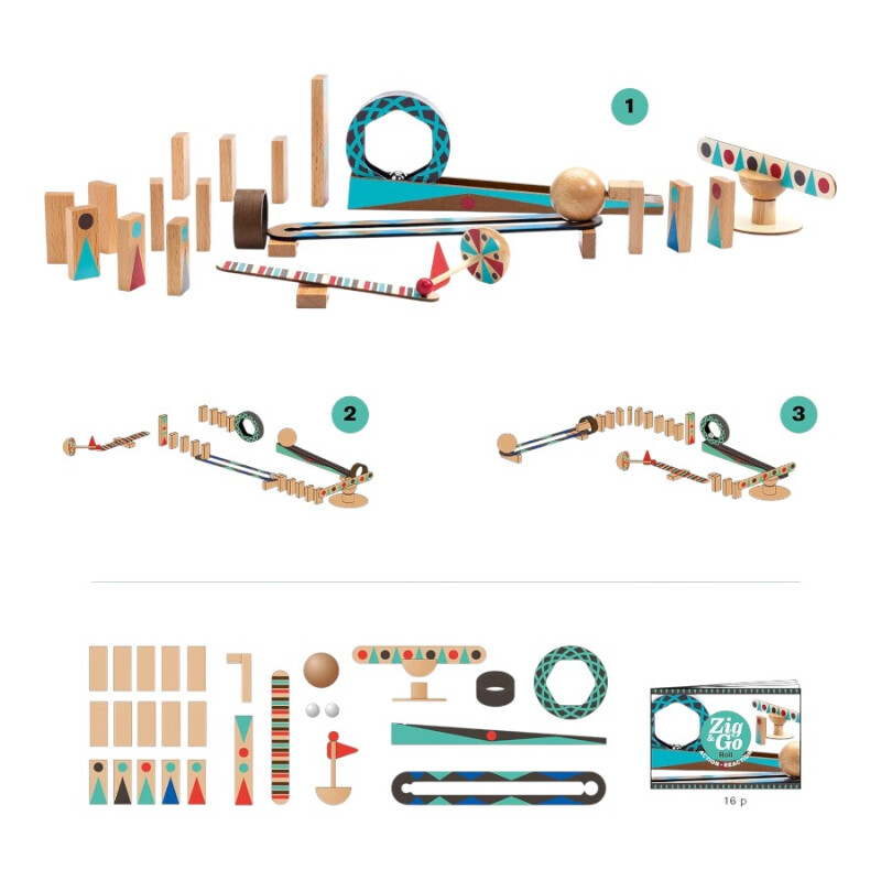 Juego de Mesa Zig & Go 28 Piezas Djeco Juego de Mesa Zig & Go 28 Piezas Djeco