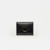 Billetera The Circle en cuero liso Negro