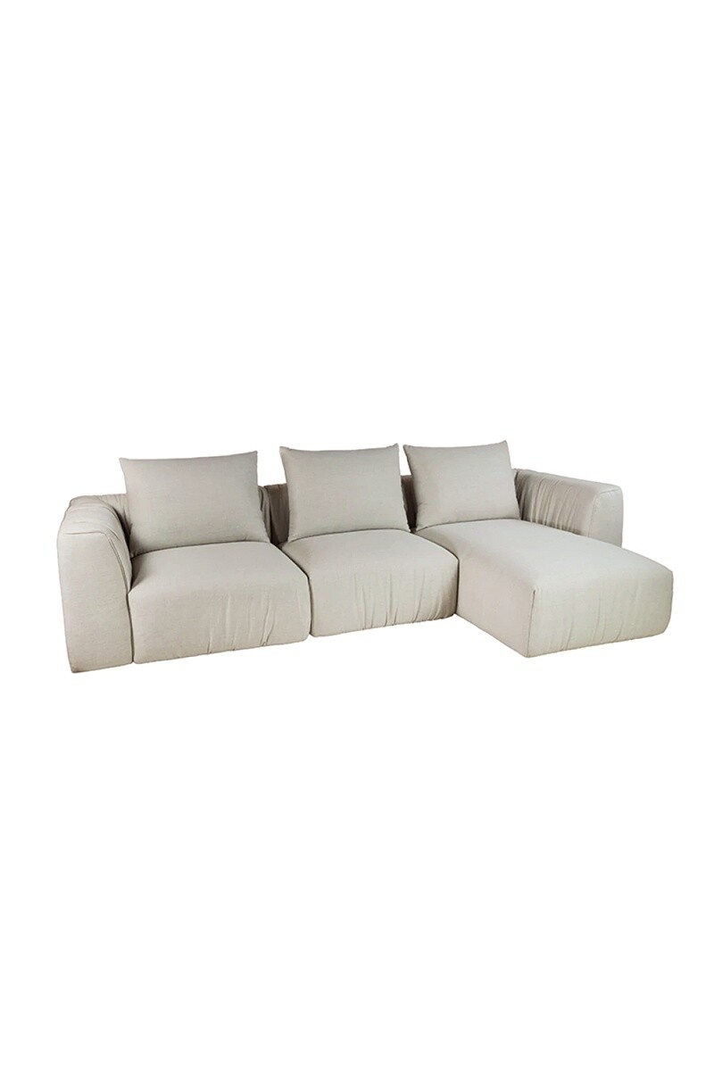 CORSO SOFA CORSO CHAISE DERECHO 296X105X80CM TELA BEIGE