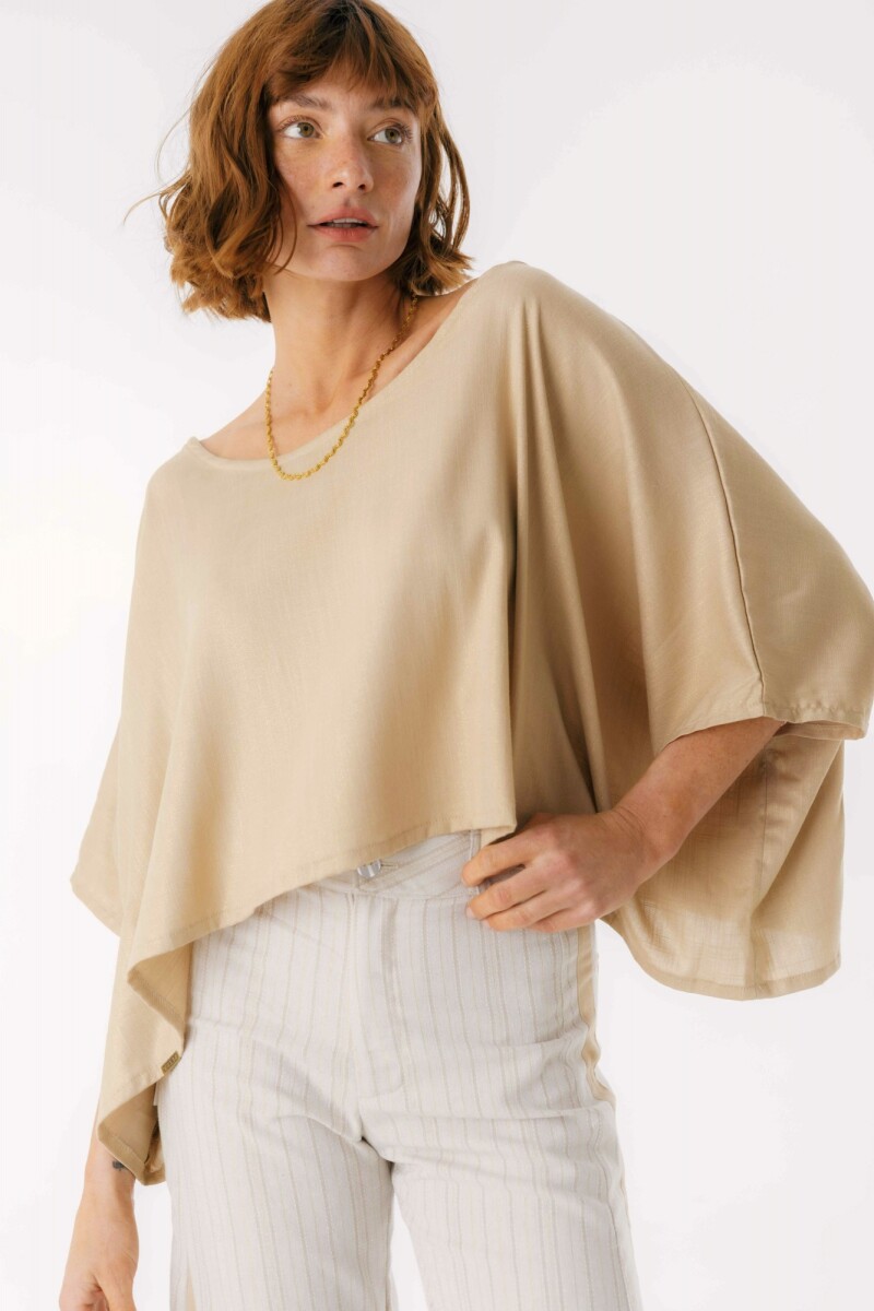 Blusa Beach - Beige Lurex 