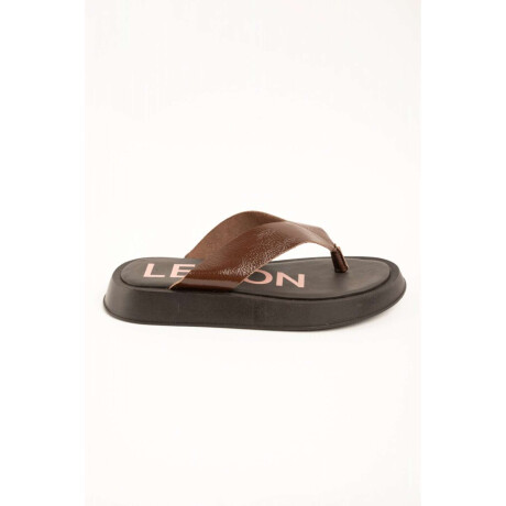 Sandalia Ojota Plataforma Chocolate